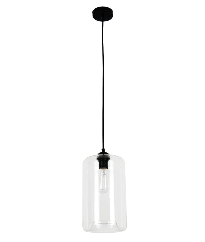 MASON: Modern Retro Oblong Glass Pendant Lights Clear Pendant