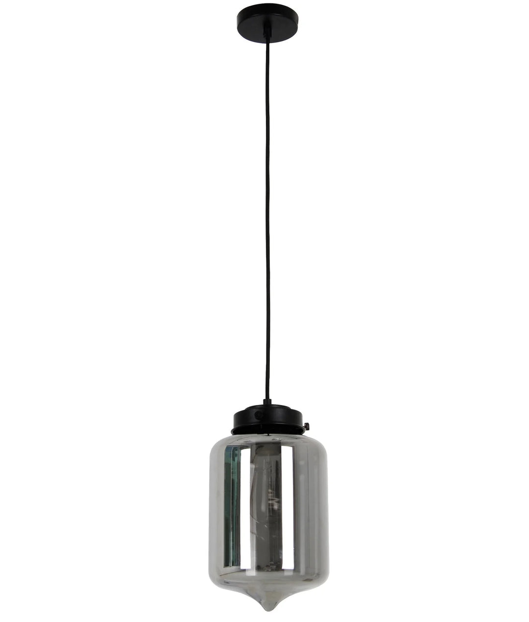 MASON: Modern Retro Tipped Glass Pendant Lights Smokey Black Pendant