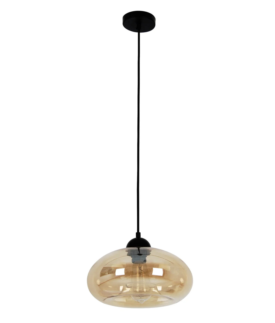 MASON: Modern Retro Oval Glass Pendant Lights Amber Pendant