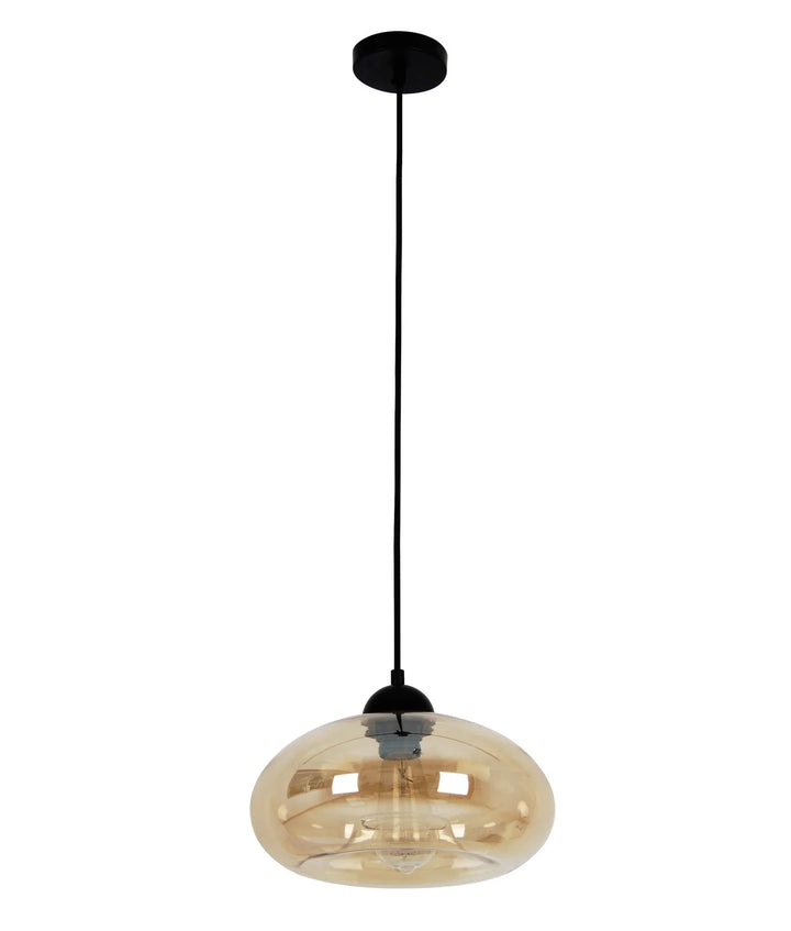 MASON: Modern Retro Oval Glass Pendant Lights Amber Pendant