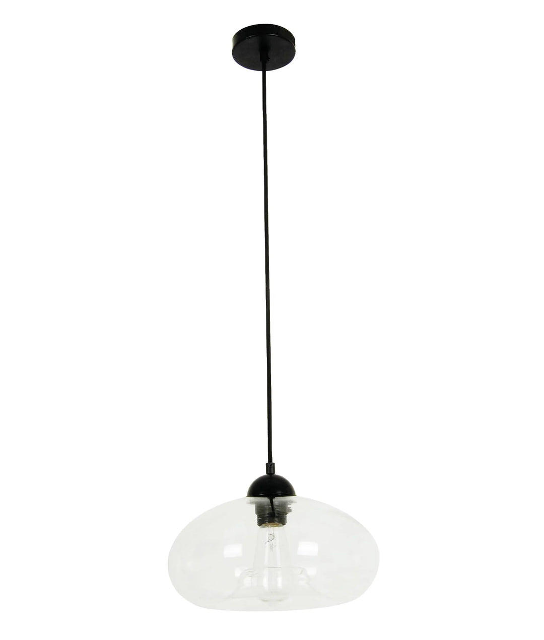 MASON: Modern Retro Oval Glass Pendant Lights Clear Pendant