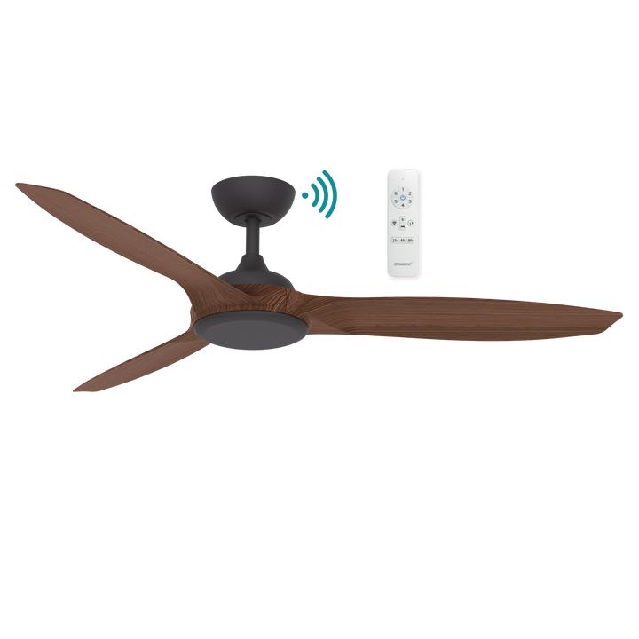 Newport DC 56″ Smart Ceiling Fan With WIFI Remote Control Old Bronze with Walnut Ceiling Fan