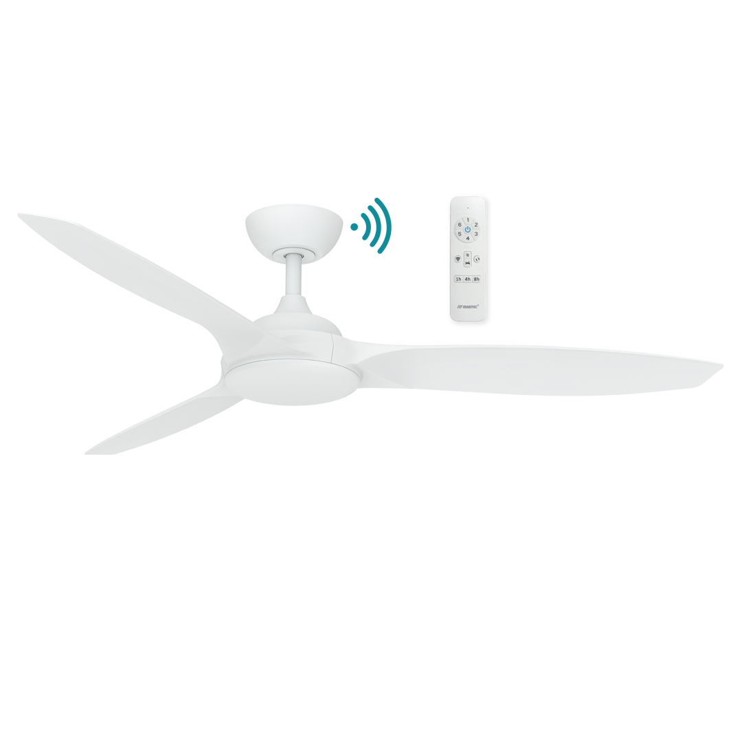 Newport DC 56″ Smart Ceiling Fan With WIFI Remote Control Matte White Ceiling Fan