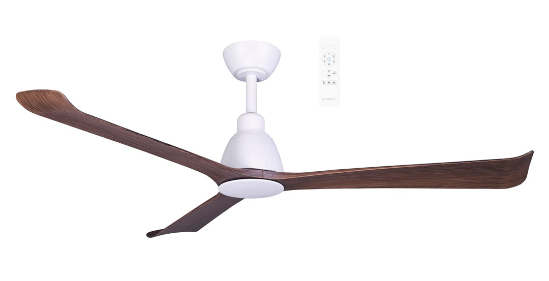Polo DC 52″ Smart Ceiling Fan With WIFI Remote Control White with Walnut Ceiling Fan
