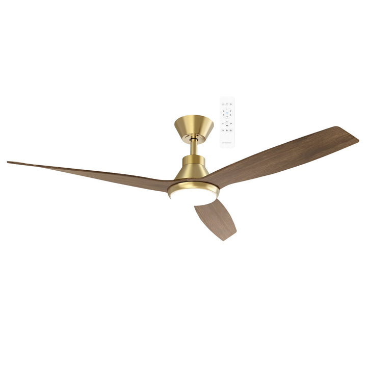 Triumph DC 52″ Smart Ceiling Fan With WIFI Remote Control + LED light Antique Bronze with Walnut Ceiling Fan