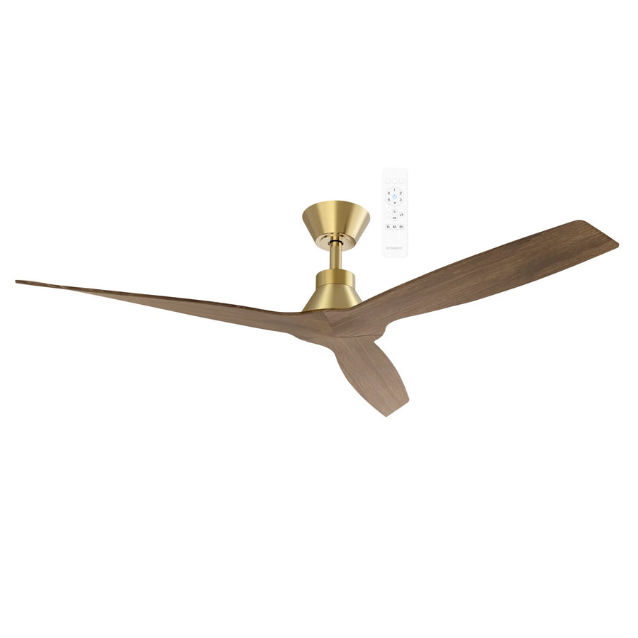Triumph DC 52″ Smart Ceiling Fan With WIFI Remote Control Antique Bronze with Walnut Ceiling Fan