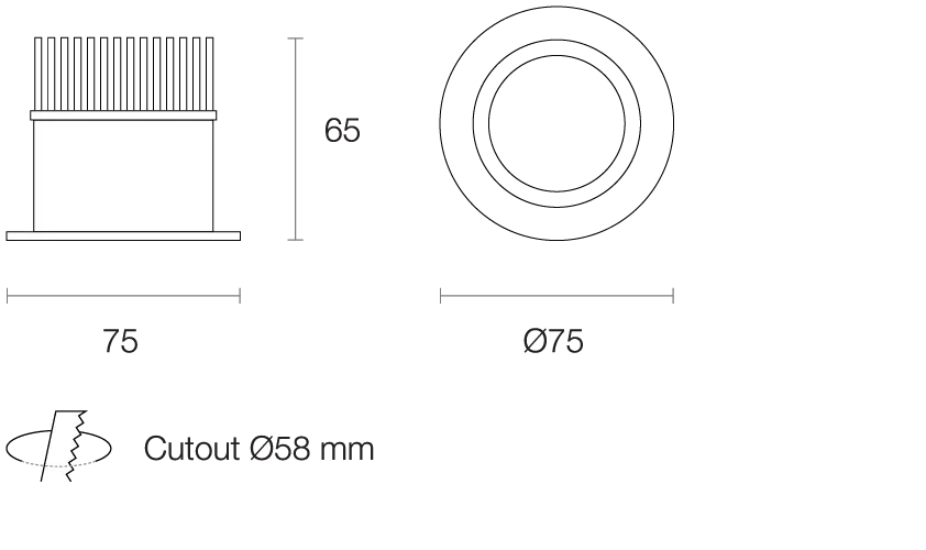 Trend Microled MDF6 5W Recessed Petite Downlight Downlight