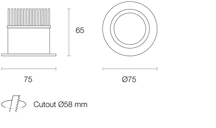 Trend Microled MDF6 5W Recessed Petite Downlight Downlight