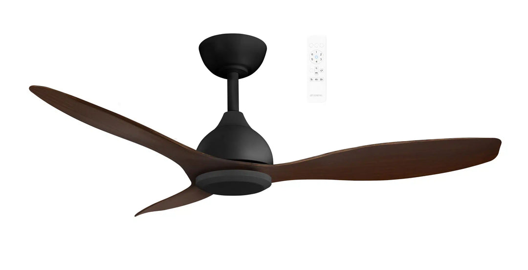 Elite DC 48″ & 52″ Smart Ceiling Fan With WIFI Remote Control Black with Walnut Ceiling Fan