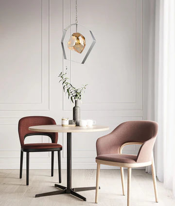 METEORA: Bohemian Style Stainless Steel with Silver Glass Pendant Light Pendant