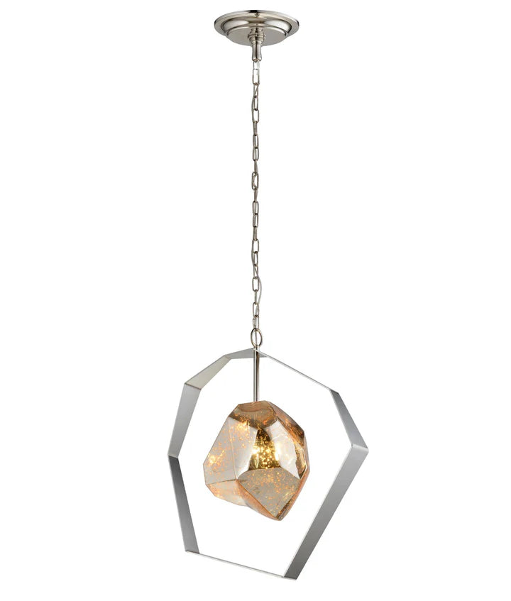 METEORA: Bohemian Style Stainless Steel with Silver Glass Pendant Light Pendant