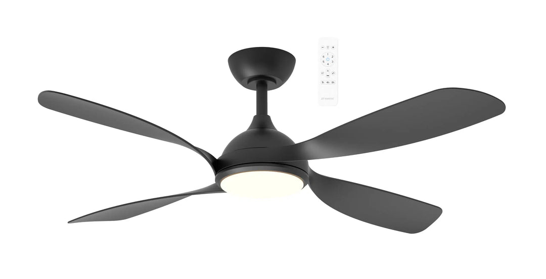 Hampton DC 52″ Smart Ceiling Fan With WIFI Remote Control + LED light Black Ceiling Fan