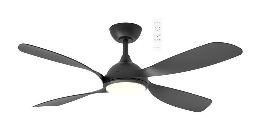 Hampton DC 52″ Smart Ceiling Fan With WIFI Remote Control + LED light Black Ceiling Fan