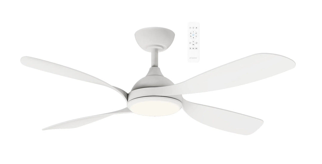 Hampton DC 52″ Smart Ceiling Fan With WIFI Remote Control + LED light White Ceiling Fan