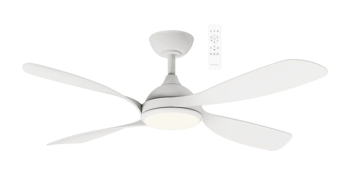 Hampton DC 52″ Smart Ceiling Fan With WIFI Remote Control + LED light White Ceiling Fan