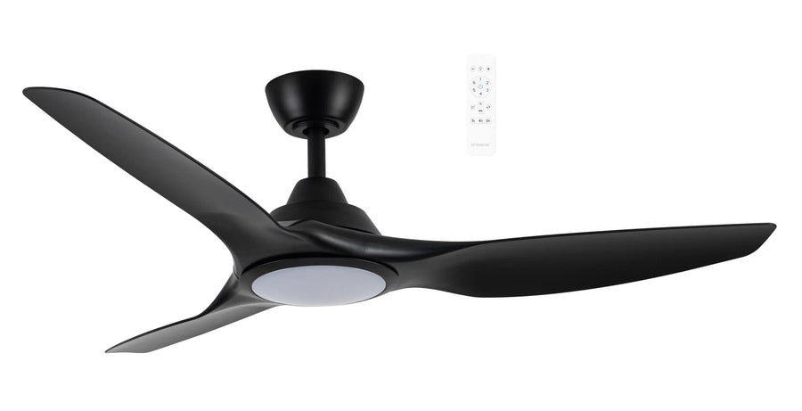Impact DC 52″ Smart Ceiling Fan With WIFI Remote Control + LED light Matte Black Ceiling Fan