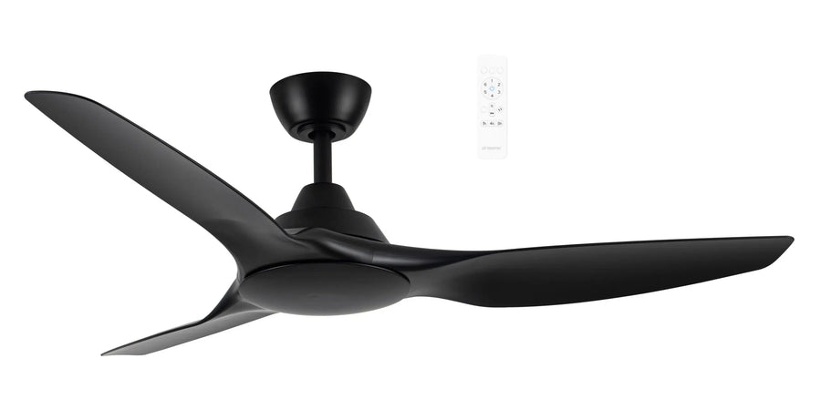 Impact DC 52″ Smart Ceiling Fan With WIFI Remote Control Black Ceiling Fan