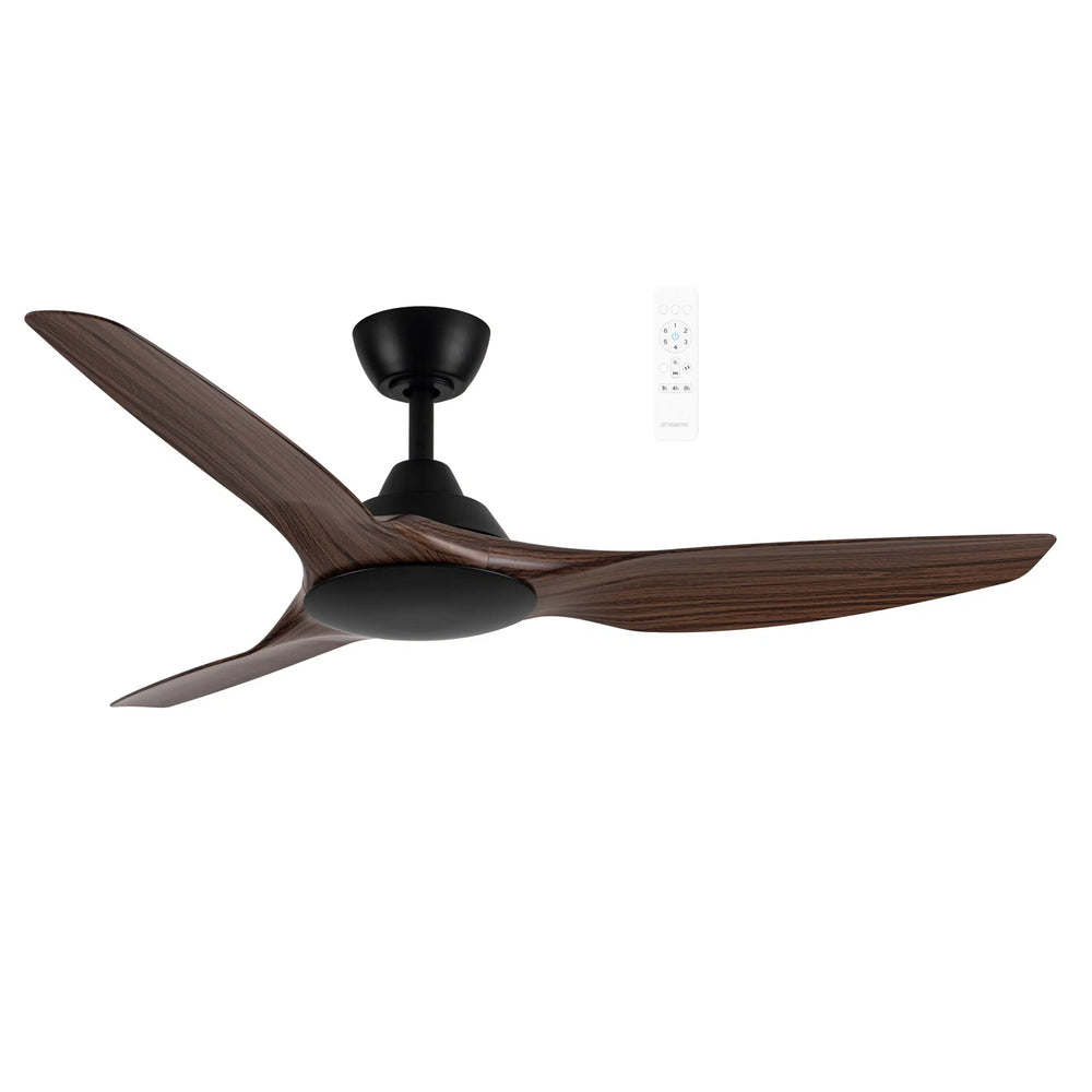 Impact DC 52″ Smart Ceiling Fan With WIFI Remote Control Black with Walnut Ceiling Fan