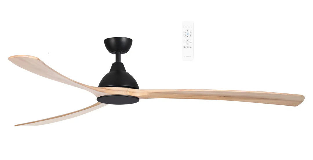 Norfolk Aero DC 70″ & 86″ Smart Ceiling Fan With WIFI Remote Control Black Natural Ceiling Fan