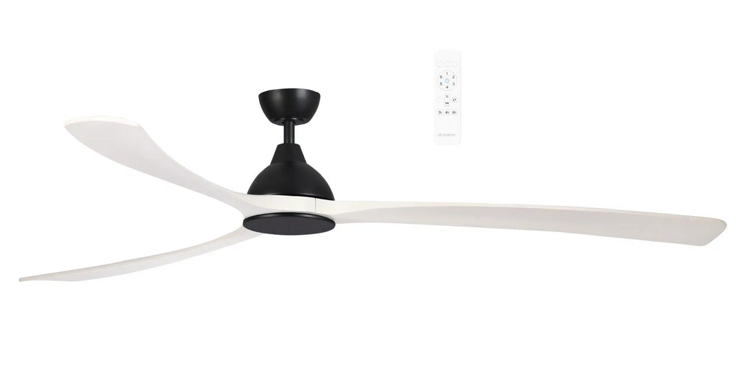 Norfolk Aero DC 70″ & 86″ Smart Ceiling Fan With WIFI Remote Control 70inch (1765mm) Black White Wash Ceiling Fan