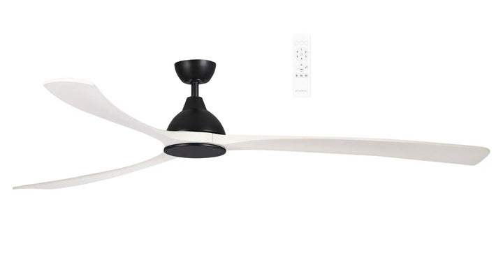 Norfolk Aero DC 70″ & 86″ Smart Ceiling Fan With WIFI Remote Control 70inch (1765mm) Black White Wash Ceiling Fan