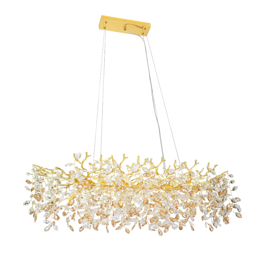 Telbix MOLENA 10 LIGHT RECTANGULAR PENDANT Gold Pendant