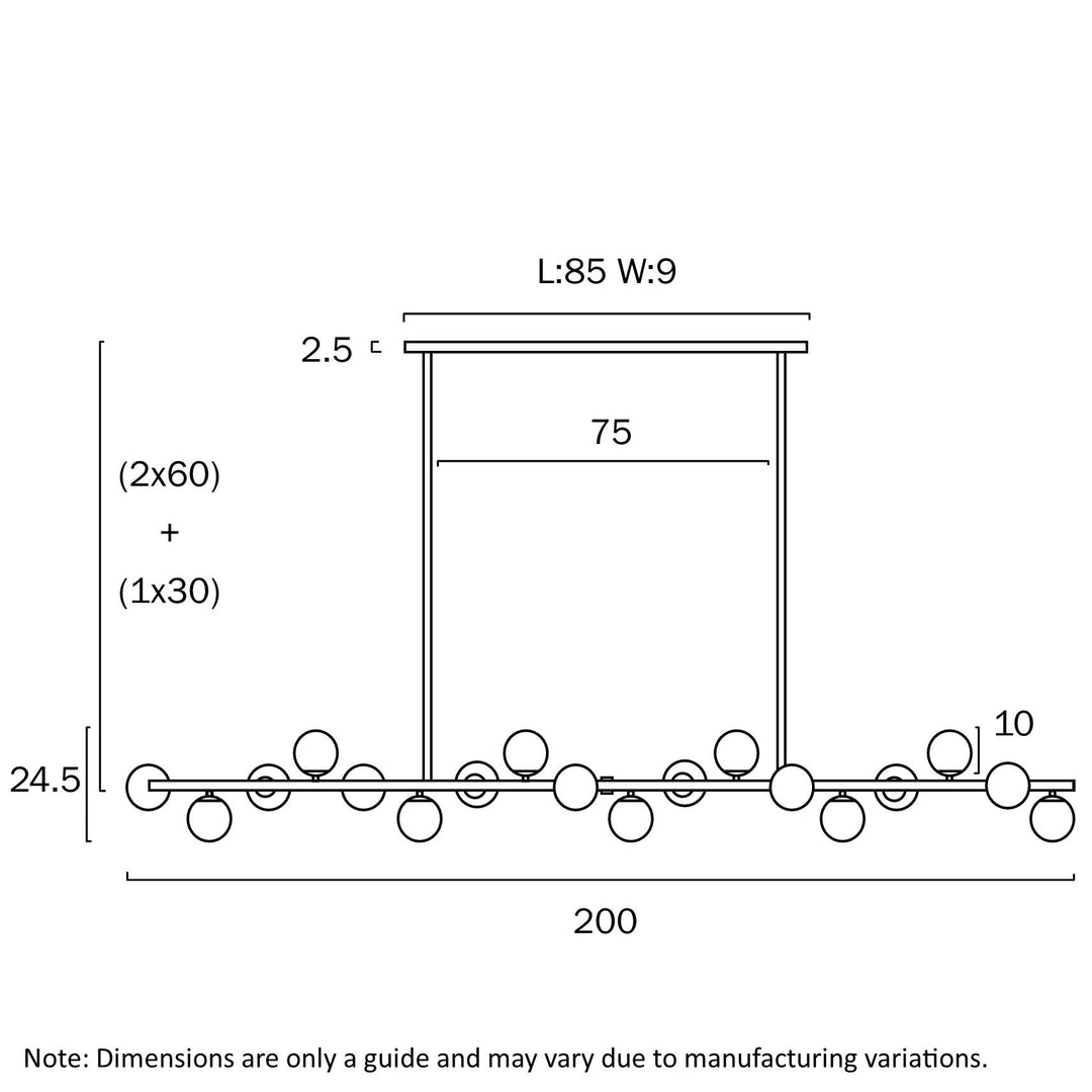 TELBIX MORAN 18 LIGHTS PENDANT Pendant