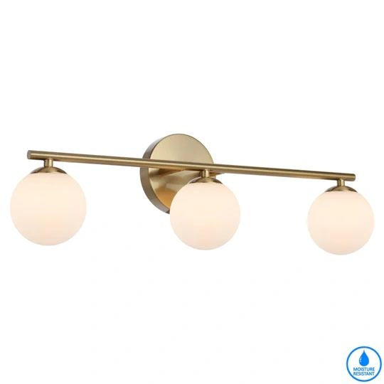 TELBIX MORAN 3 LIGHTS WALL LIGHT ANTIQUE GOLD WALL LIGHT
