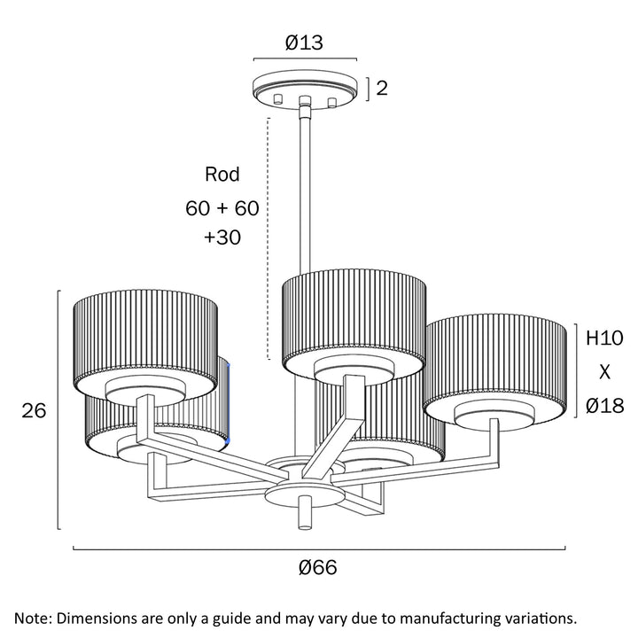 MORENO 5 LIGHT PENDANT Pendant