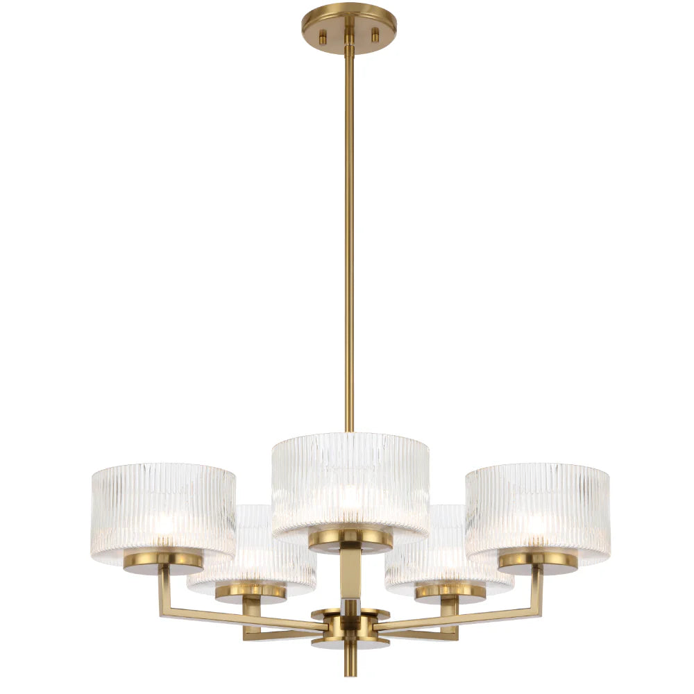 MORENO 5 LIGHT PENDANT Antique Gold Pendant