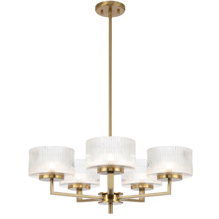 MORENO 5 LIGHT PENDANT Antique Gold Pendant