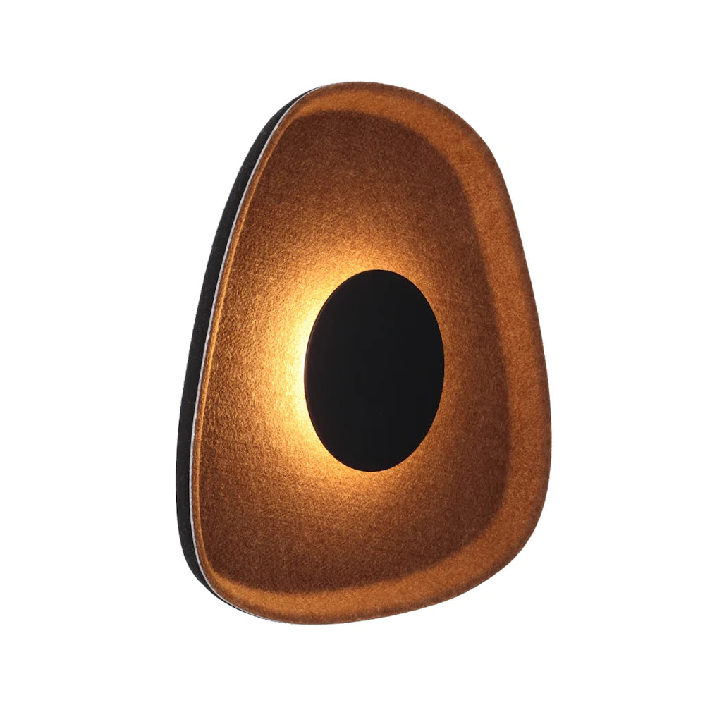 MORO WALL LIGHT Mocha Brown on Black WALL LIGHT