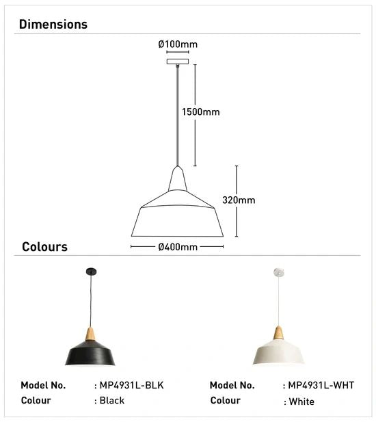 Mercator Noel 1Lt Large Pendant Light Pendant