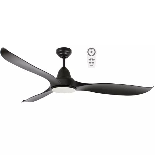 Wave 52″ / 60″ DC Ceiling Fan with Light Black Ceiling Fan