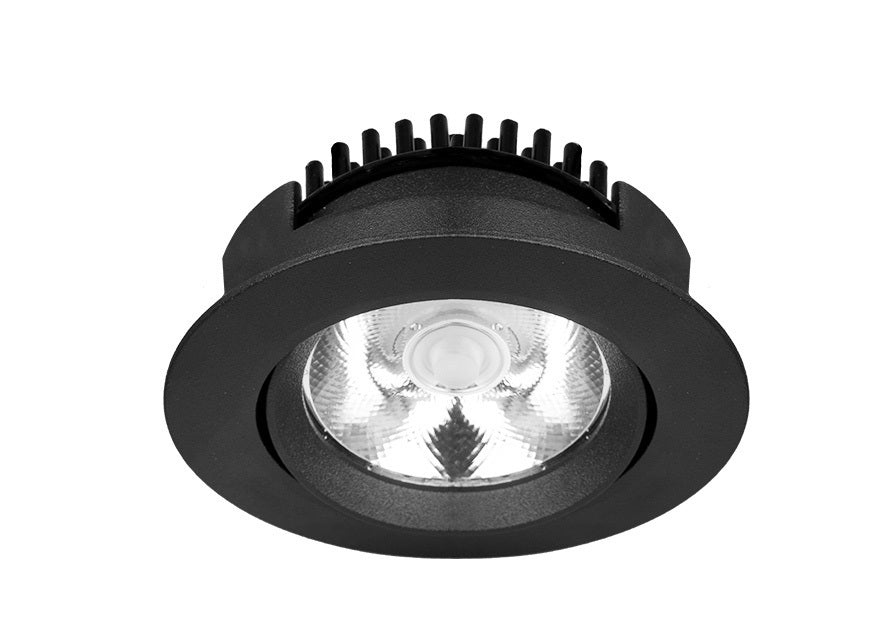 Econoled EA7 7W Recessed Adjustable Downlight Black Downlight