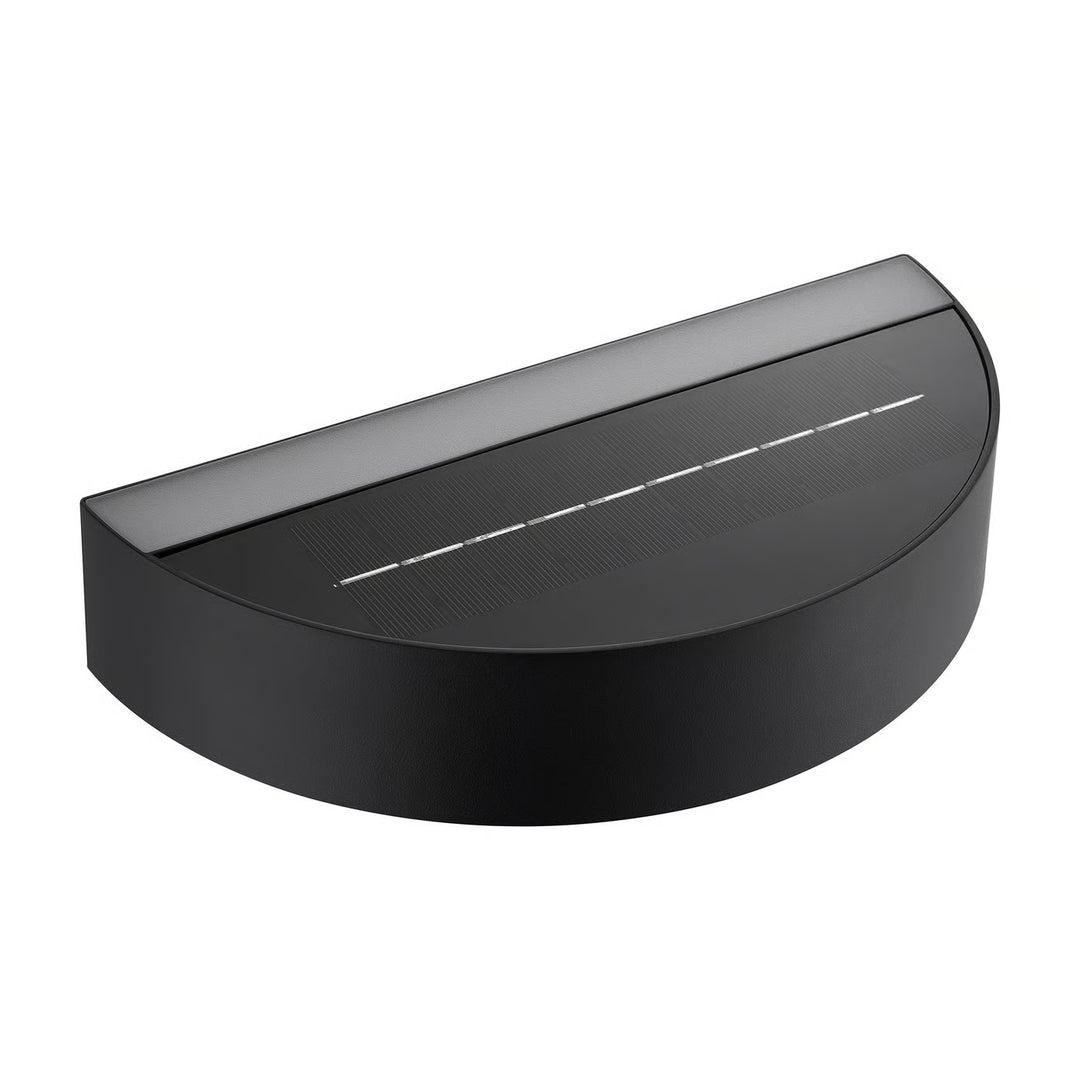 Monay Round Solar up and down Wall light Black Solar Wall Light