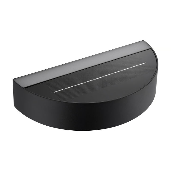 Monay Round Solar up and down Wall light Black Solar Wall Light