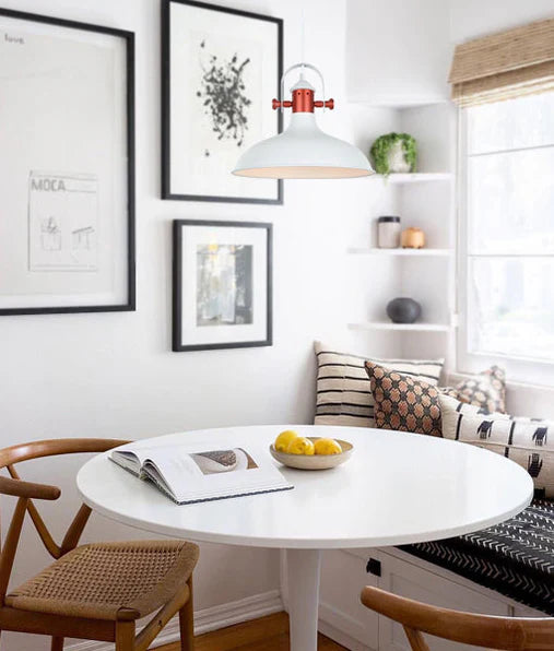 NARVIK: Industrial Scandinavian Dome Shape With Copper Plating Pendant Lights Pendant