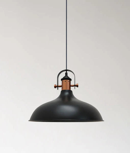 NARVIK: Industrial Scandinavian Dome Shape With Copper Plating Pendant Lights Pendant