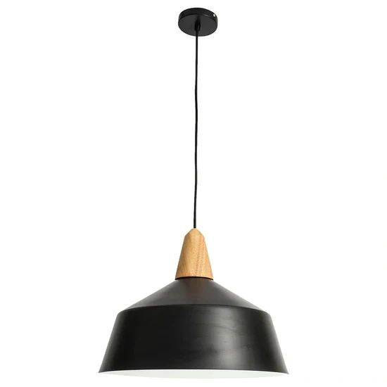 Mercator Noel 1Lt Large Pendant Light BLACK Pendant