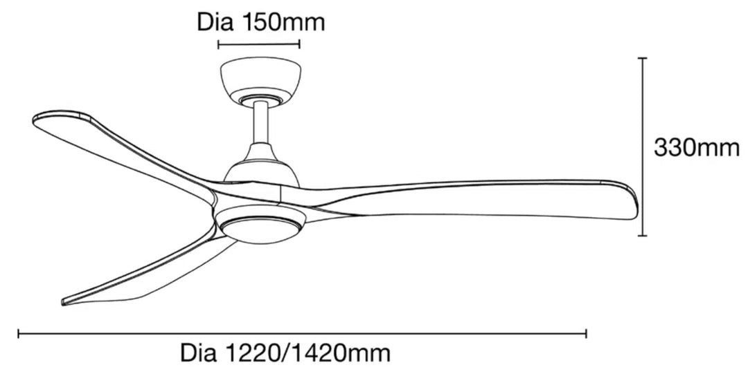 Norfolk DC 48″ & 56″ Smart Ceiling Fan With WIFI Remote Control Celling Fan