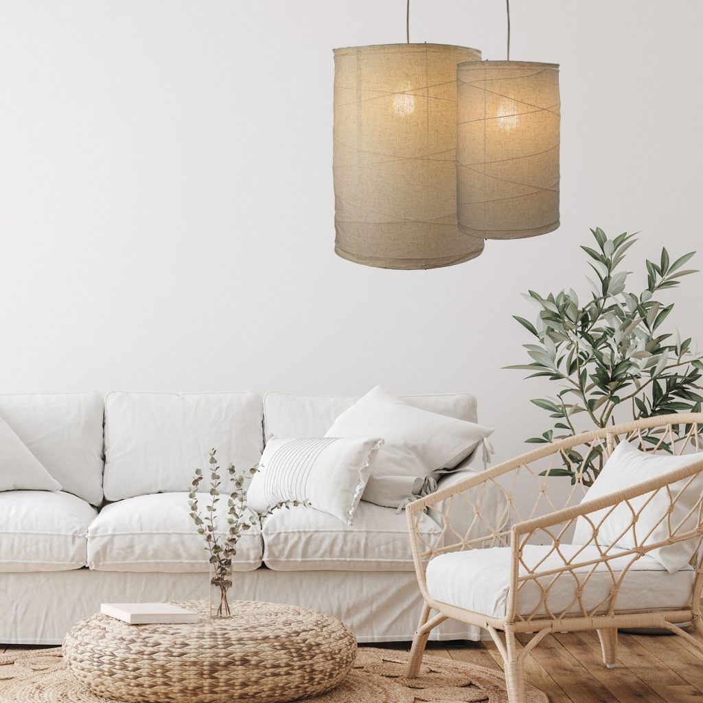 BOHEME Flax linen shade ONLY Pendant