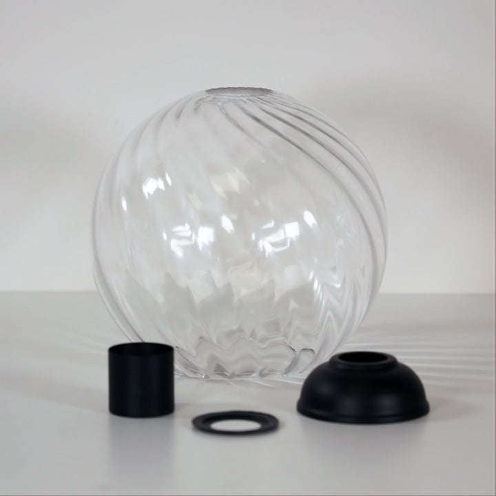 TWIST.20 DIY BK Textured Clear Glass DI BATTEN FIX