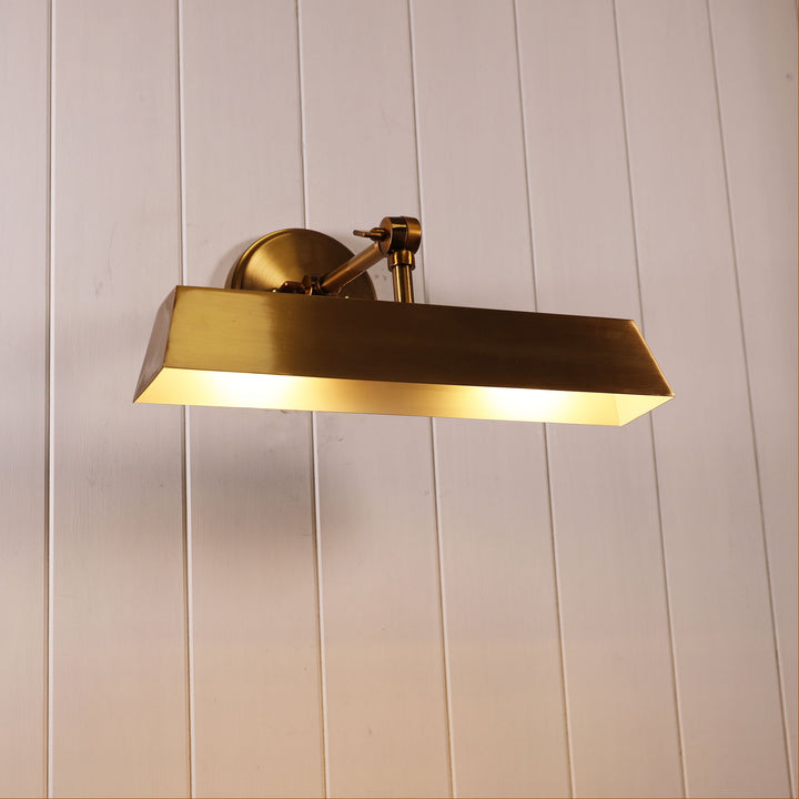 LOXBY Metal Wall Light Satin Brass WALL LIGHT