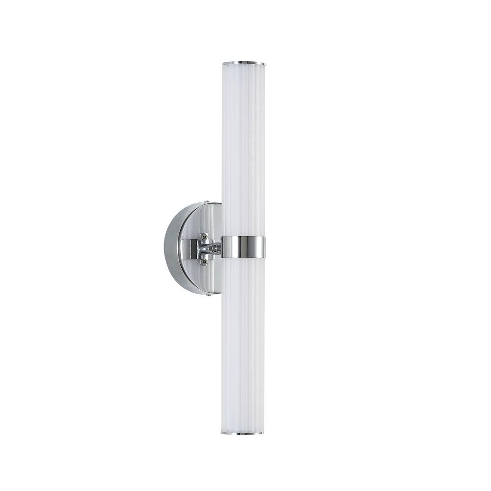 SASSY Ribbed TriColour LED Wall Light Chrome WALL LIGHT