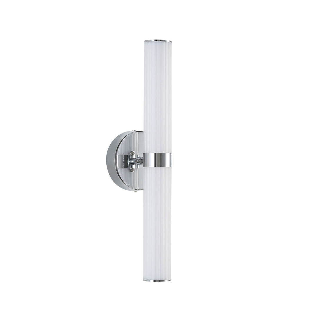 SASSY Ribbed TriColour LED Wall Light Chrome WALL LIGHT