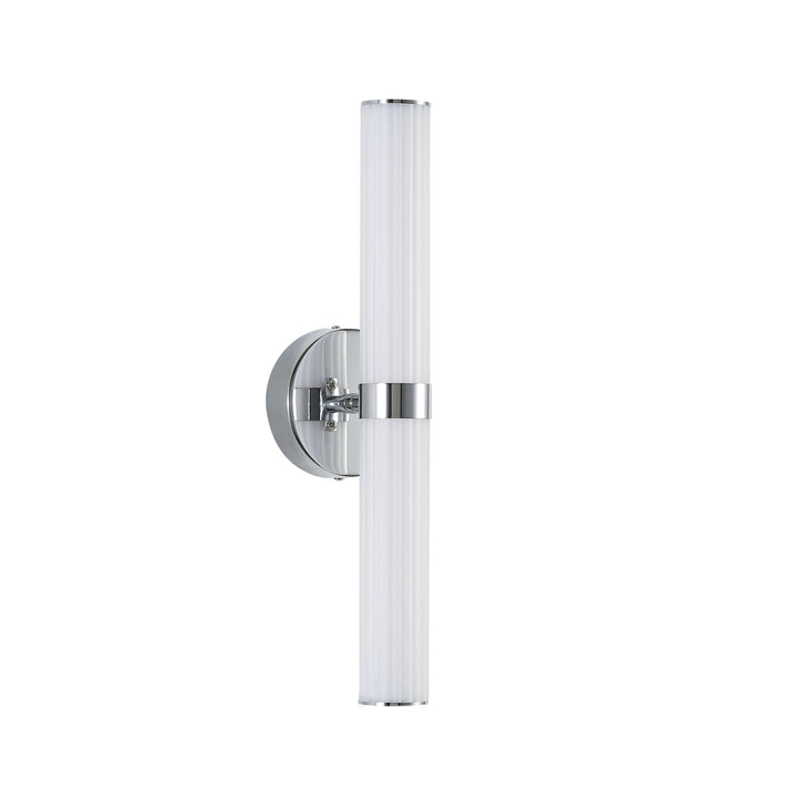 SASSY Ribbed TriColour LED Wall Light Chrome WALL LIGHT