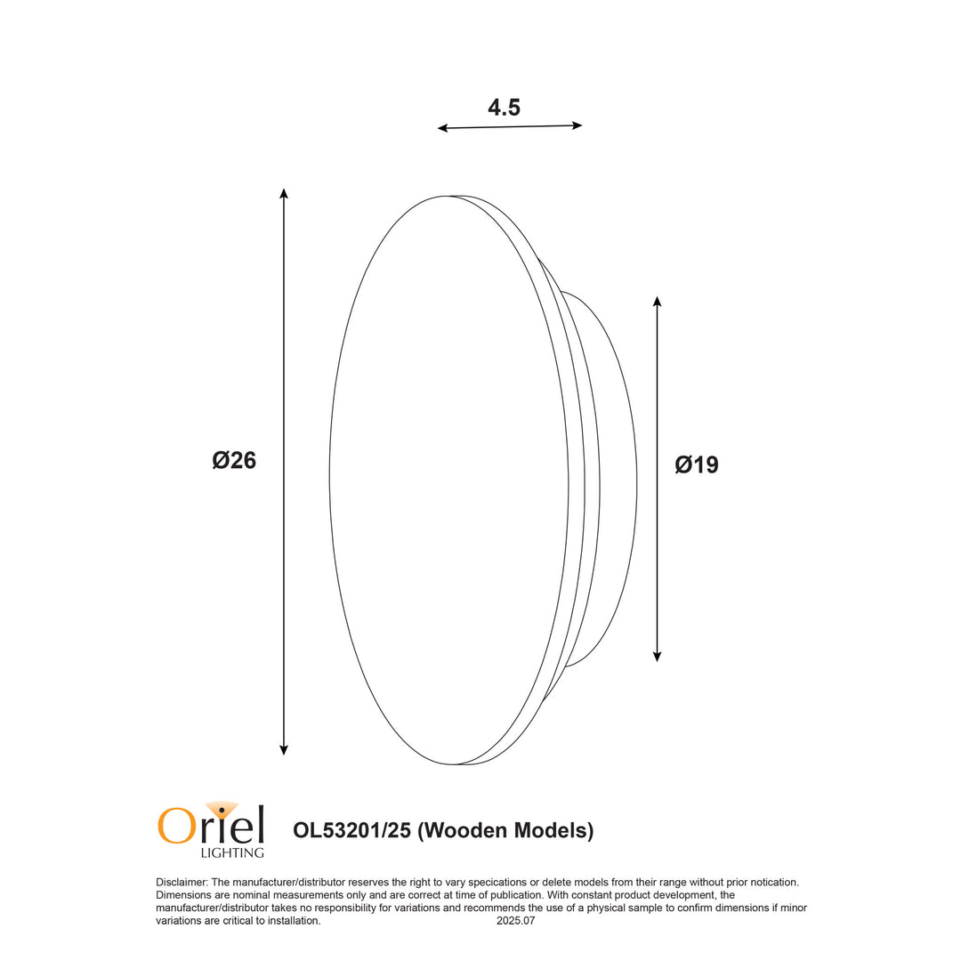 DOT.25 SCALLOPED WOOD Tri-Colour LED Wall Light Wall light