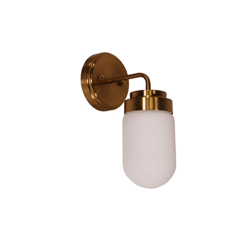 DUNBURN BLACK Wall Light Satin Brass VANITY LIGHT