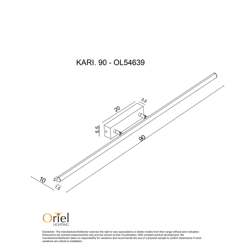 KARI.90 CHROME CTS Vanity Light WALL LIGHT